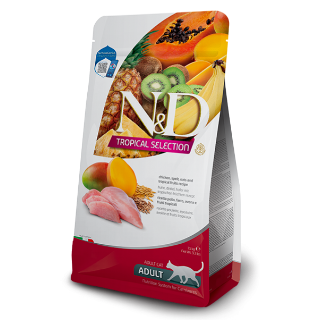 Farmina N&D Tropical Feline Chicken & Tropical Fruits Adult 10kg